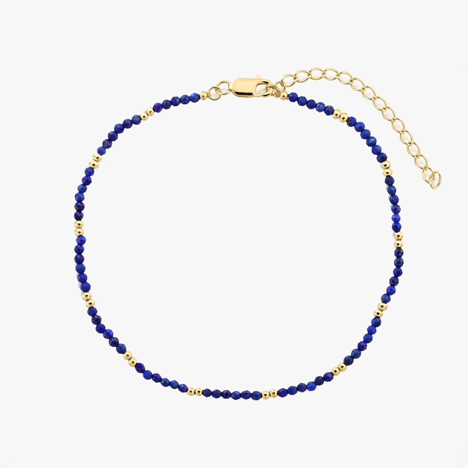 Brățară de picior din argint SummerScape Golden – Lapis - Indira