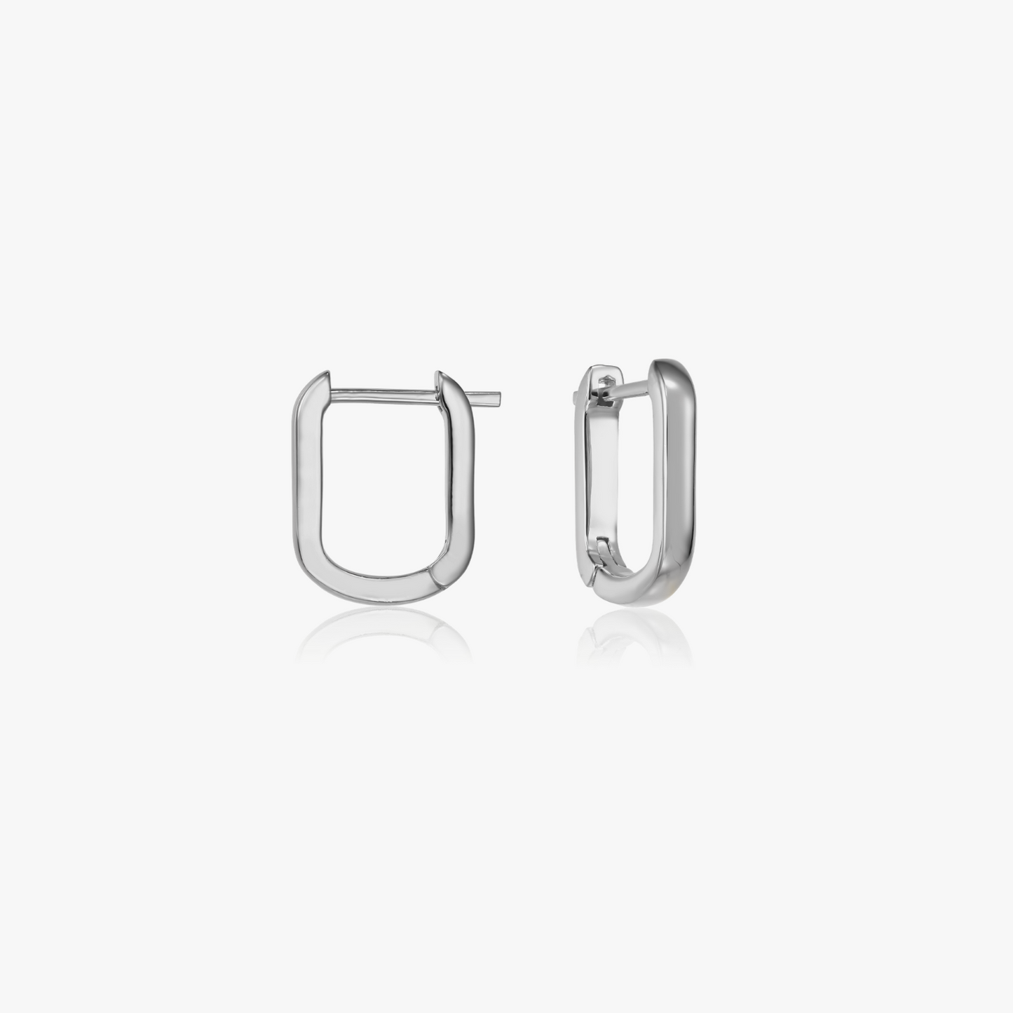 U Hoops silver earrings