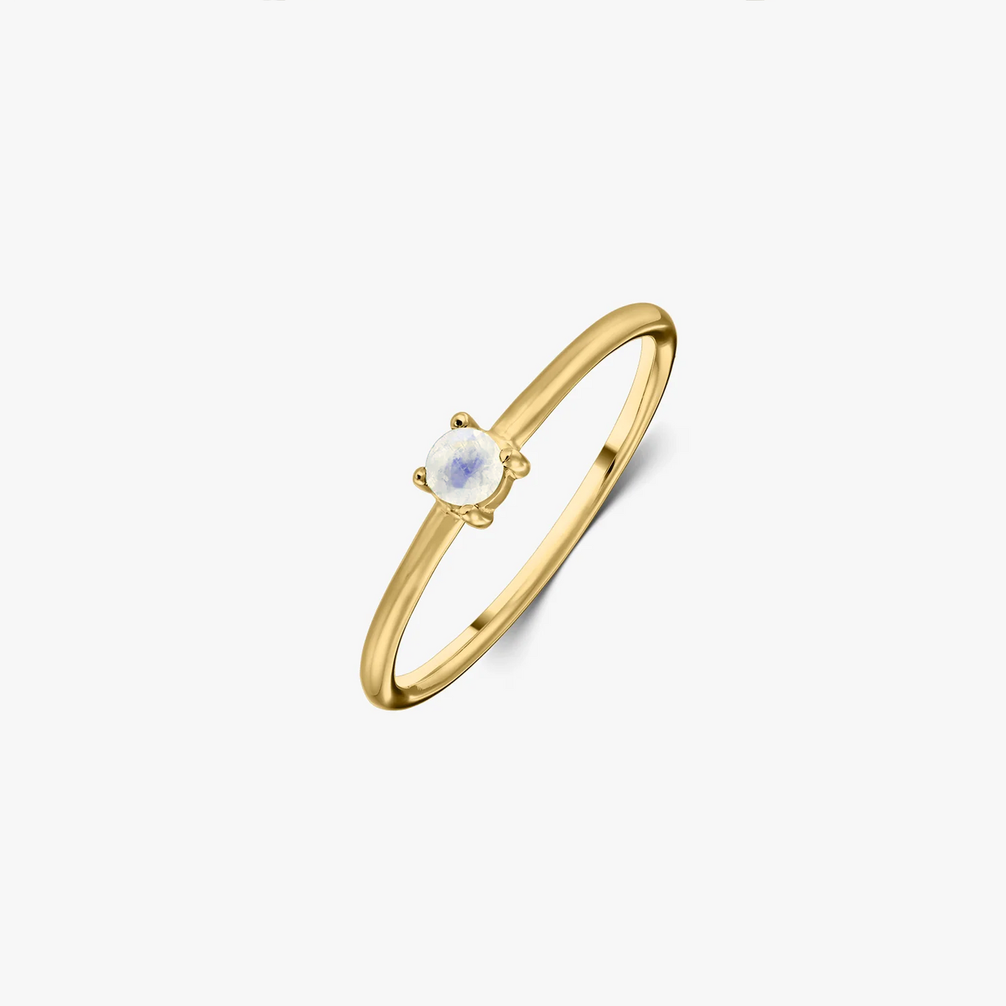 Inel din argint Birthstone Golden June - Piatra Lunii