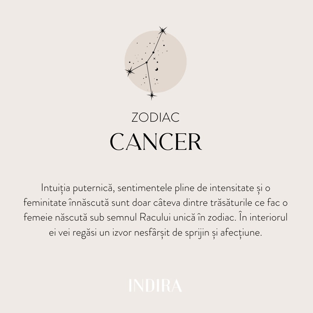 Pandantiv din aur Zodiac - Cancer - Indira