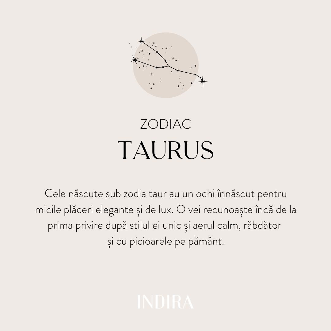 Colier din argint Silver Zodiac - Taurus - Indira