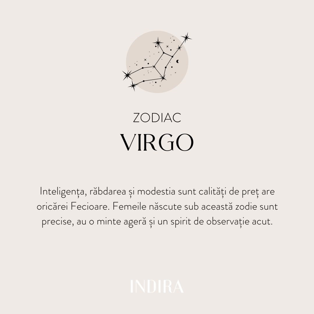 Colier din argint Golden Zodiac - Virgo - Indira